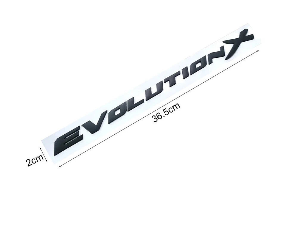 Evolution X 3D Boot Badge Emblem Matte Black for Lancer EVO 10 Rear Trunk