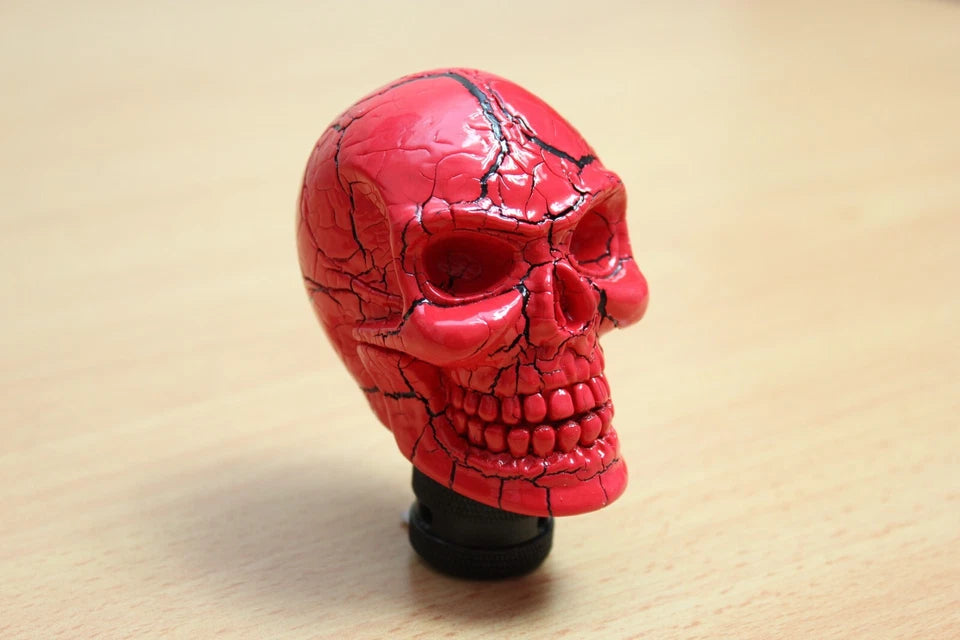 Anatomic Skull Gear Shift Knob Red Resin & Aluminium M12 M10 M8 Universal