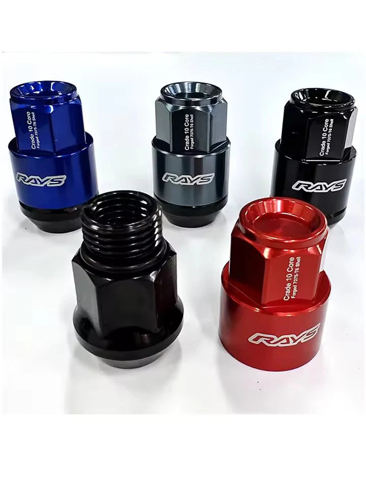 RAYS Forged Aluminum Racing Wheel Lug Nut Kit 20pcs for M12x1.5 M12x1.25 M14x1.5