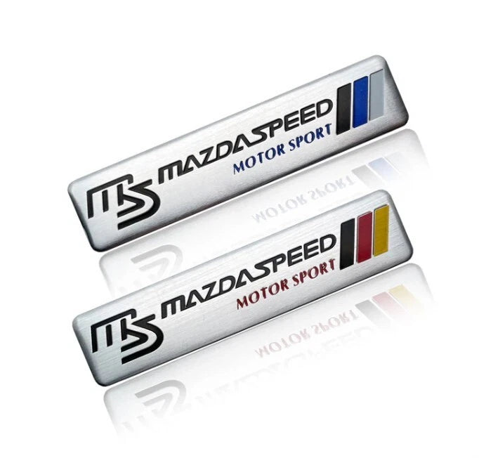 4 x Mazdaspeed Motorsport Aluminium Badge Emblem for Mazda 2 3 RX7 RX8 MX5 MPS