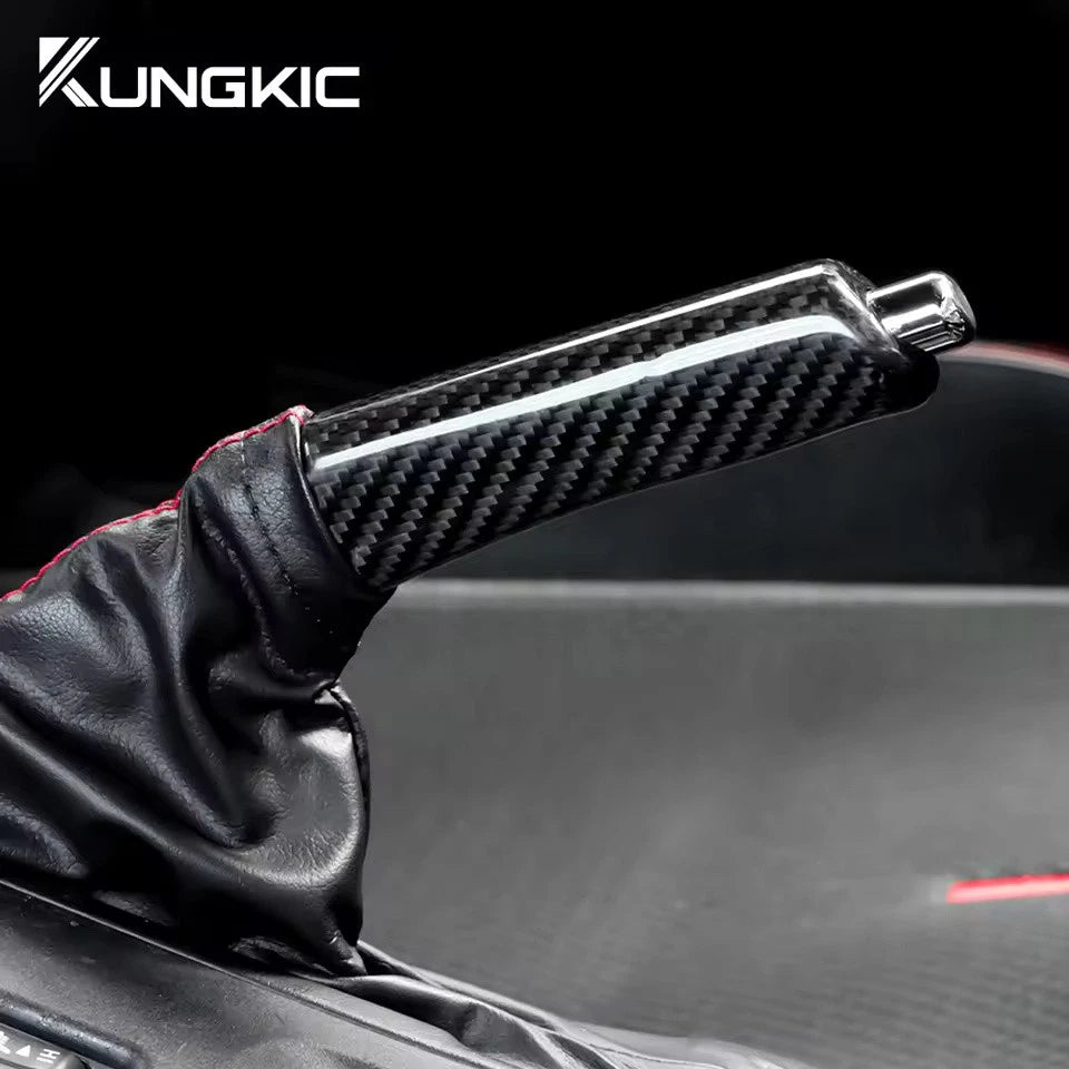 Real Hard Carbon Fiber Hand Brake Handle For Subaru BRZ Toyota GR86 2021 - 2025