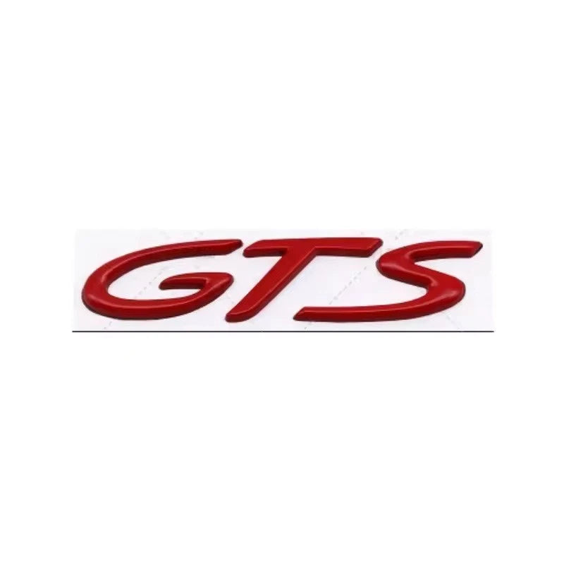Metal GTS Emblem Red Black Silver Badge Car Sticker for Rear Trunk Fender Boot