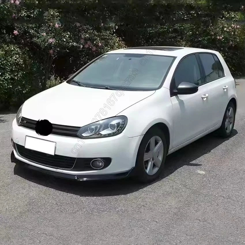 Front Bumper Splitter Lip Diffuser Black Carbon for Golf 6 MK6 TSI/TDI 2008–2012