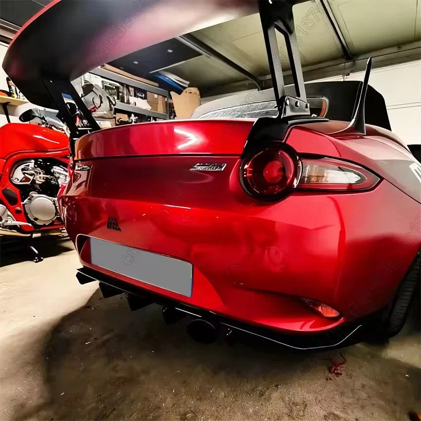Gloss Black Rear Bumper Lip Diffuser Splitter for Mazda MX-5 Miata ND 2015–2025