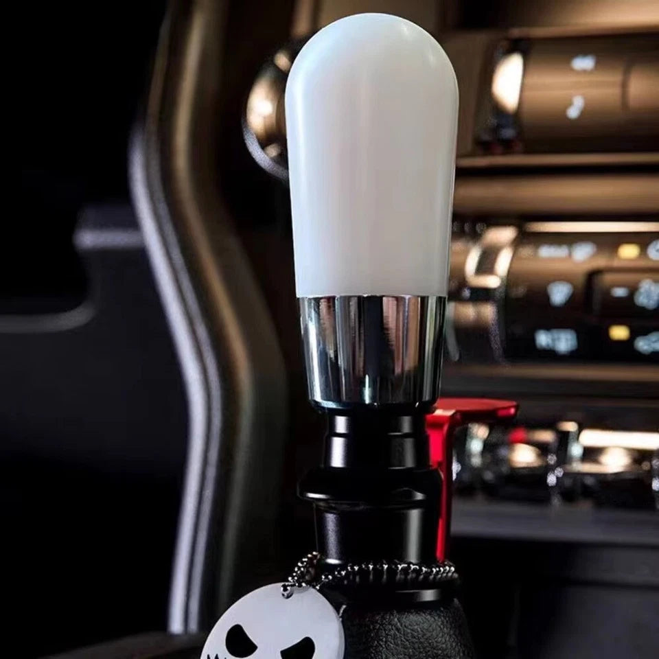 NEW Style White & Black Manual Gear Knob Shift Universal Fitment M12 M10 M8