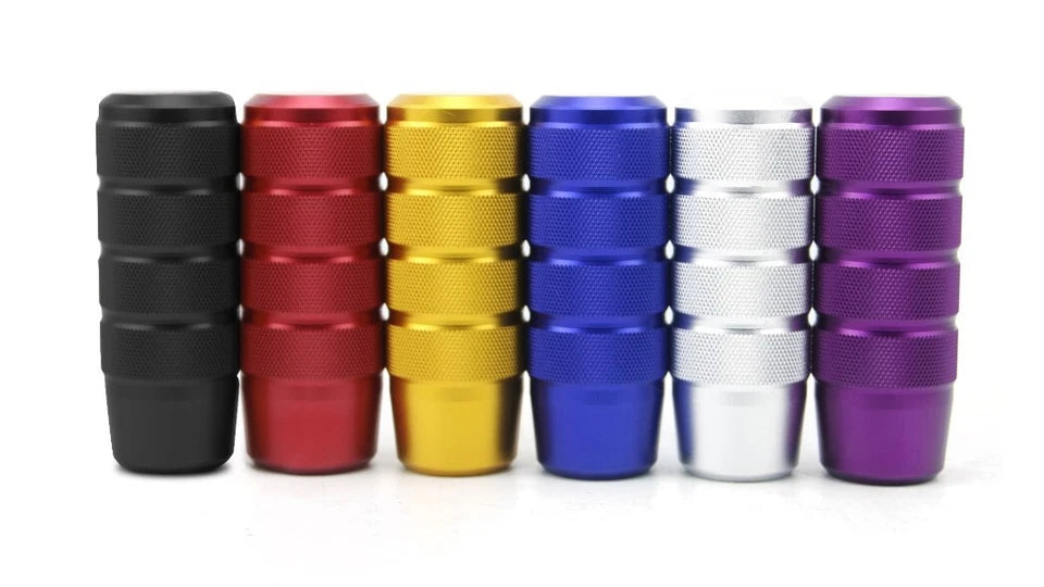 JDM Circle Easy Grip Knurled Gear Shift Knob LikeWise Style Non Slip Aluminum