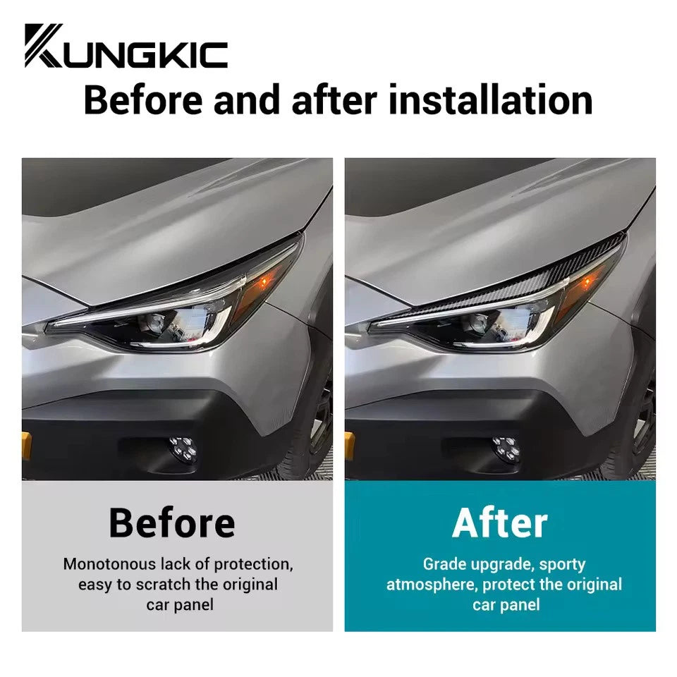 Real Soft Carbon Fiber Eyelids Trim for Subaru Crosstrek 2024 Impreza 2024 NEW