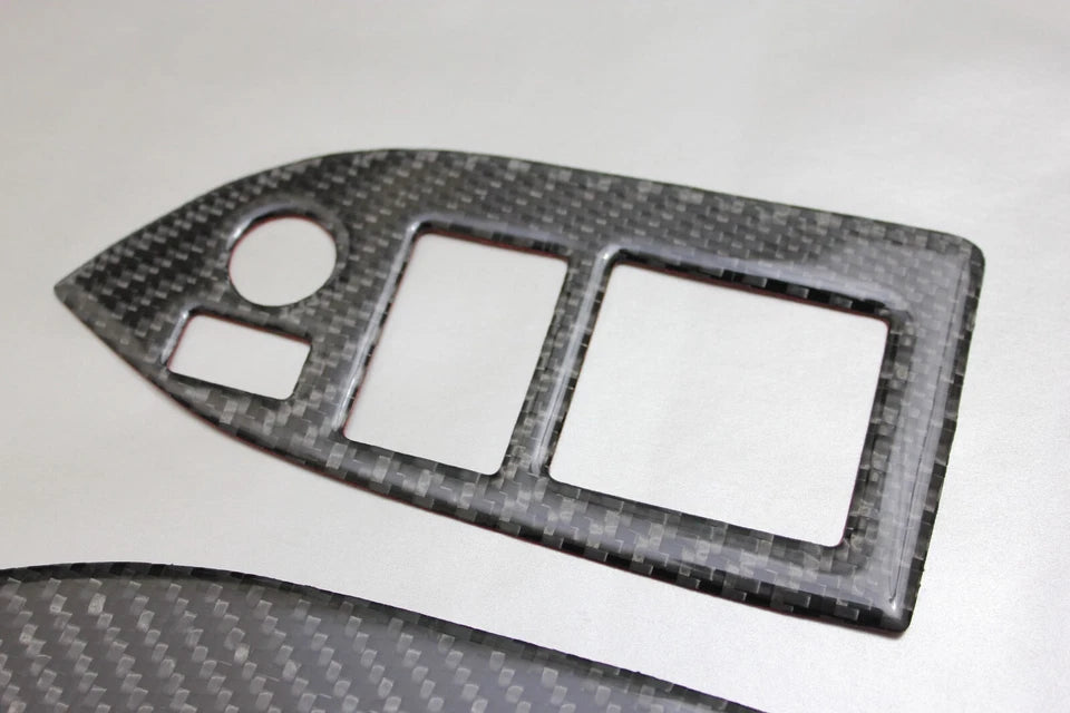 Night Kids Door Button Trim Cover Real Carbon Fibre fits Toyota GT 86 Subaru BRZ