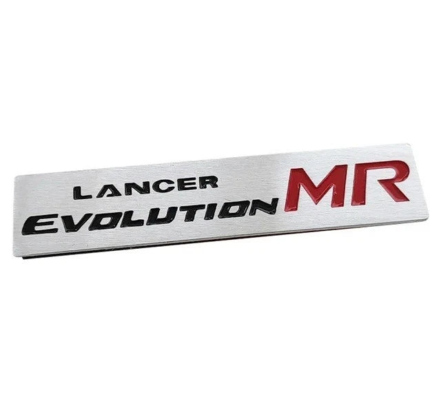 Lancer Evolution MR Silver Badge Emblem for Mitsubishi EVO 1 2 3 4 5 6 7 8 9 10