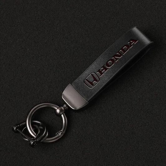 Honda Leather Keyring Keychain for Civic Accord Jazz Odyssey HRV CRV Prelude NEW