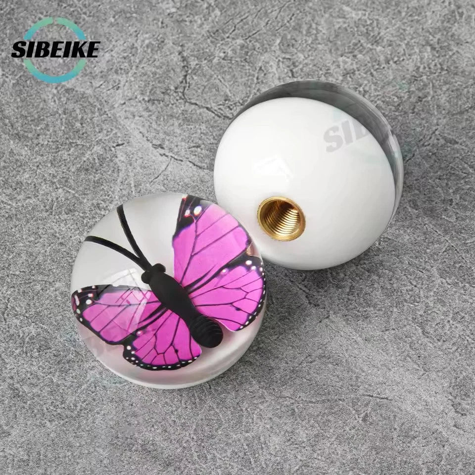 Transparent Butterfly Ball Gear Shift Knob M12x1.25 M10x1.5 M10x1.25 M8x1.25