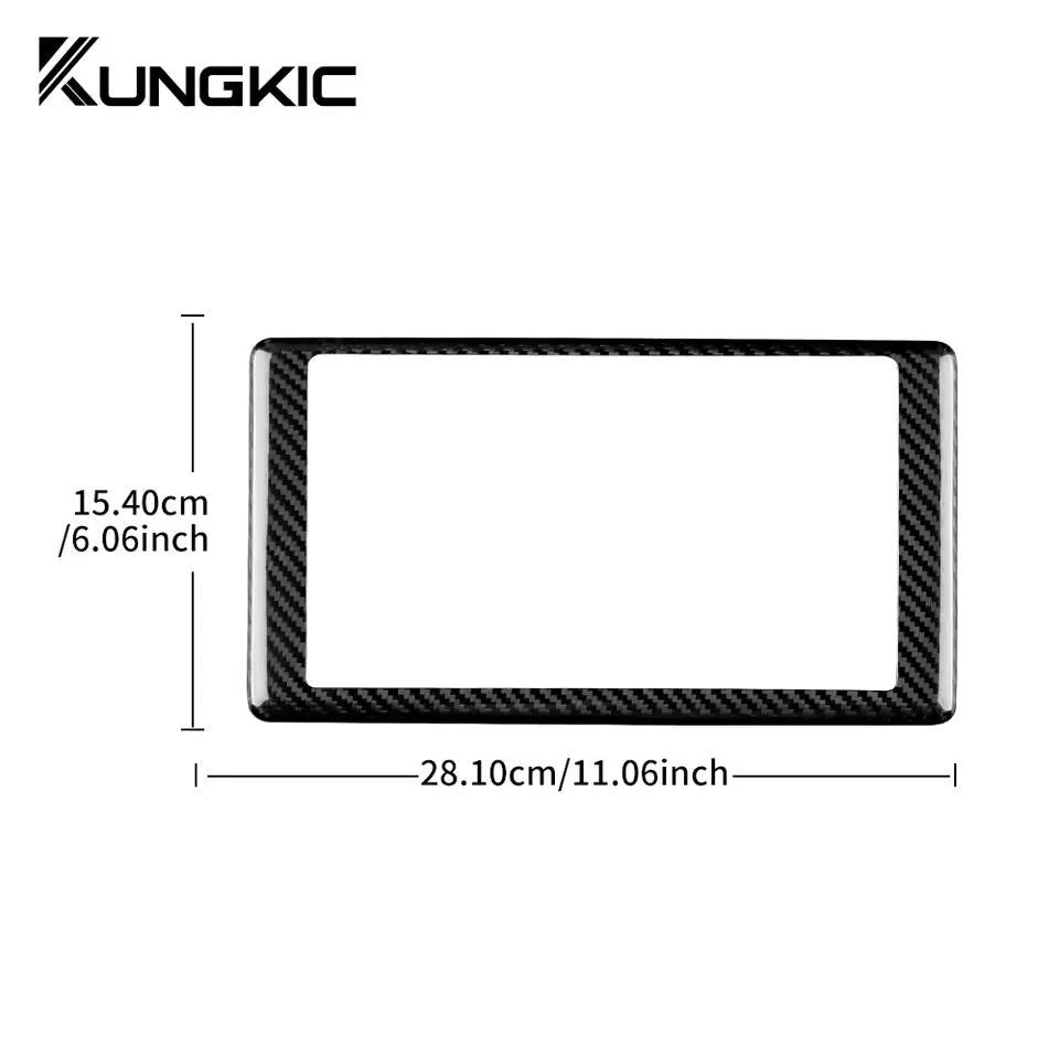 Real Carbon Fiber Car Navigation Interior Trim for Subaru BRZ Toyota GR86 2021
