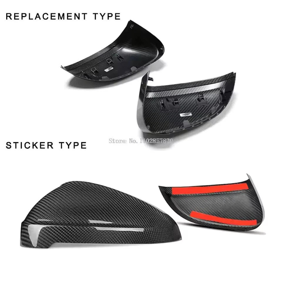 2PCS Carbon Fiber Rear View Mirror Covers for Subaru WRX, Levorg, and Impreza AU