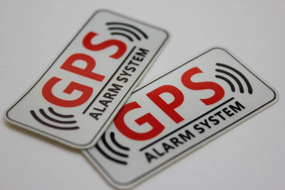 4 x GPS Alarm System Warning Tracking Sticker Decal Sign Car Truck Bike Ute
