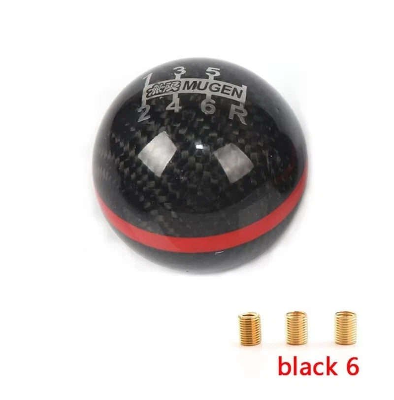 Mugen 5 / 6 Speed Carbon Fibre Red / Black Gear Shift Knob NEW JDM for Honda