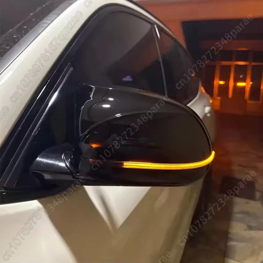 2PCS Gloss Black Carbon Rear View Mirror Cover for BMW X3 X4 X5 X6 X7 2018–2023