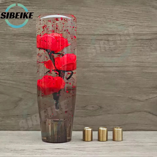 JDM 15CM Rose Acrylic Gear Shift Knob M12x1.25 M10x1.5 M10x1.25 M8x1.25