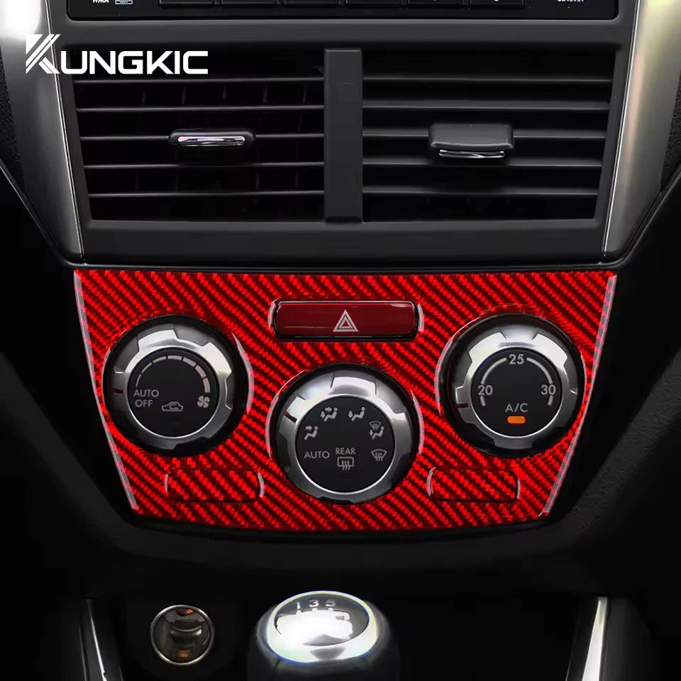 Carbon Fiber Air Conditioning Climate Control Overlay for Subaru Impreza 09 - 11
