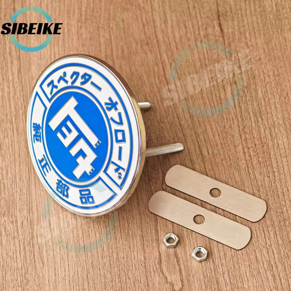 JDM Japan Metal Car Emblem Badge Black Red Blue Front Grill Sticker Universal
