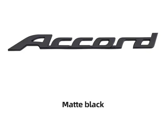 Accord Badge Emblem Chrome Silver / Matte Black for Honda OEM Size NEW in Bag