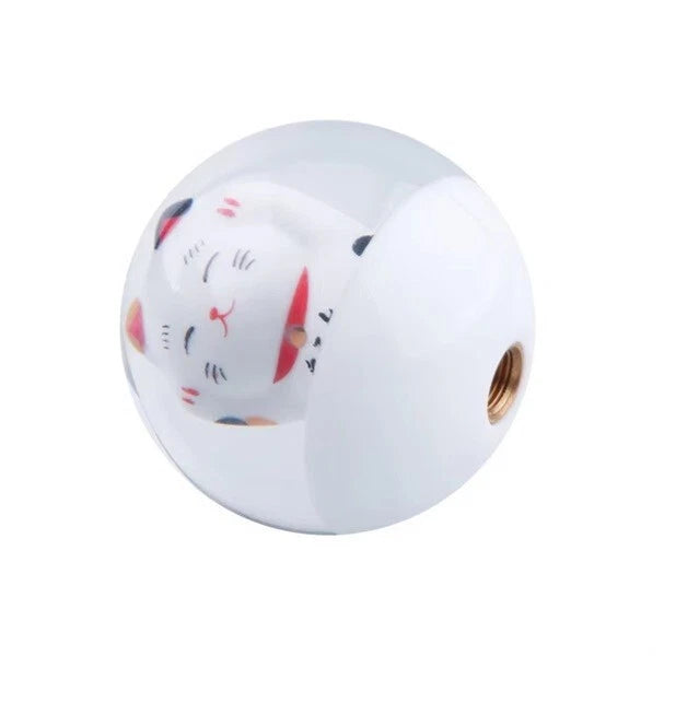 Lucky Japanese Wealth Cat Gear Knob Shift for M12 M10 M8 Universal Fitment