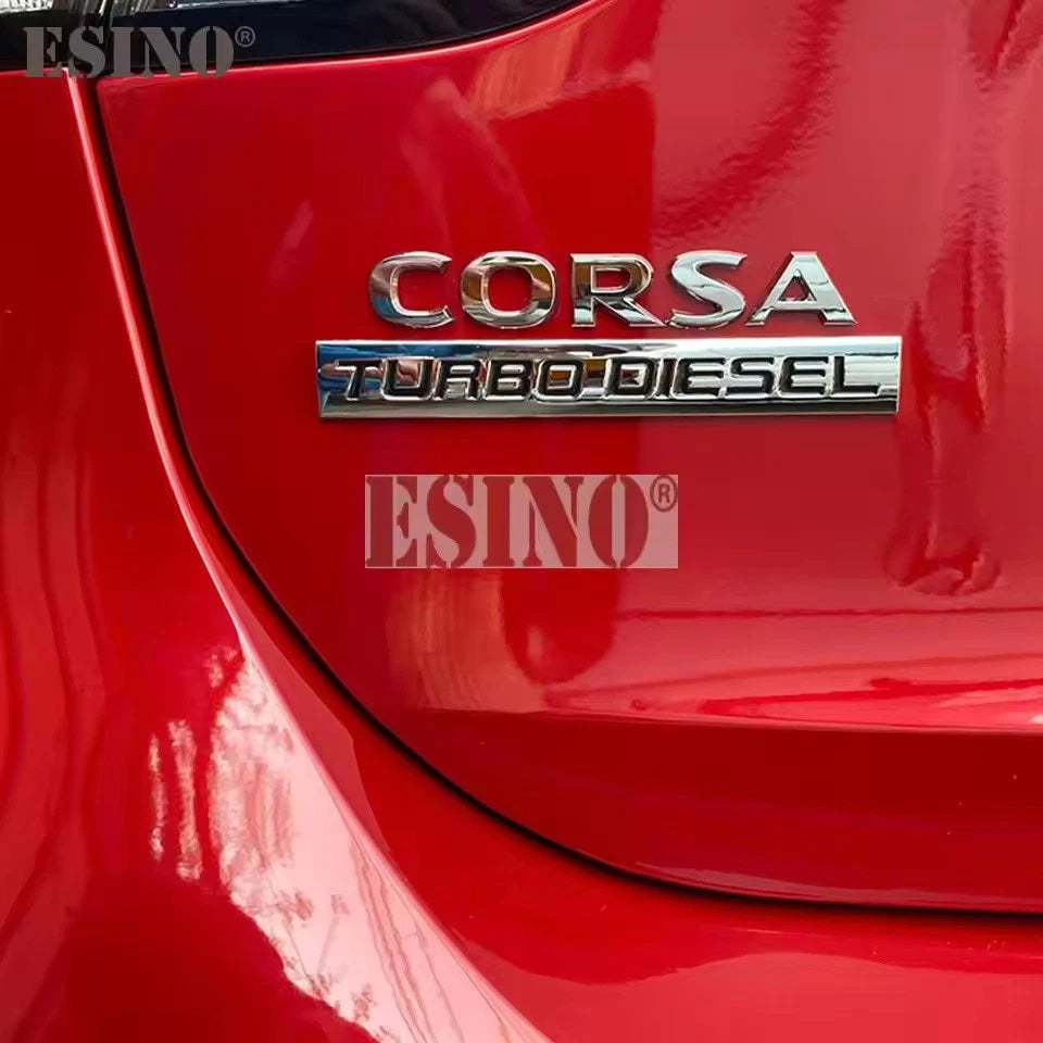3D Metal Turbo Diesel Emblem Sticker Twin Turbo Supercharged Car Badge Red Black