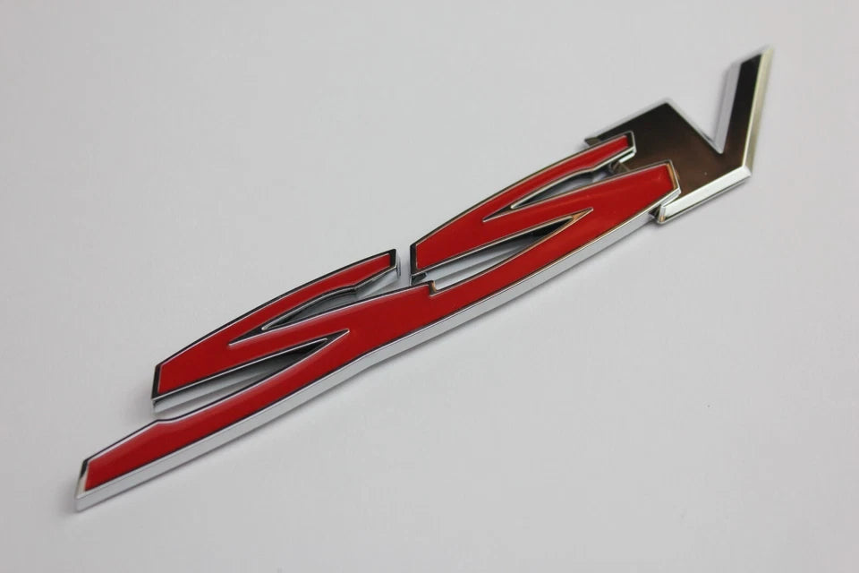 SSV Boot Trunk Badge Chrome Silver Red Emblem for Commodore VF Redline
