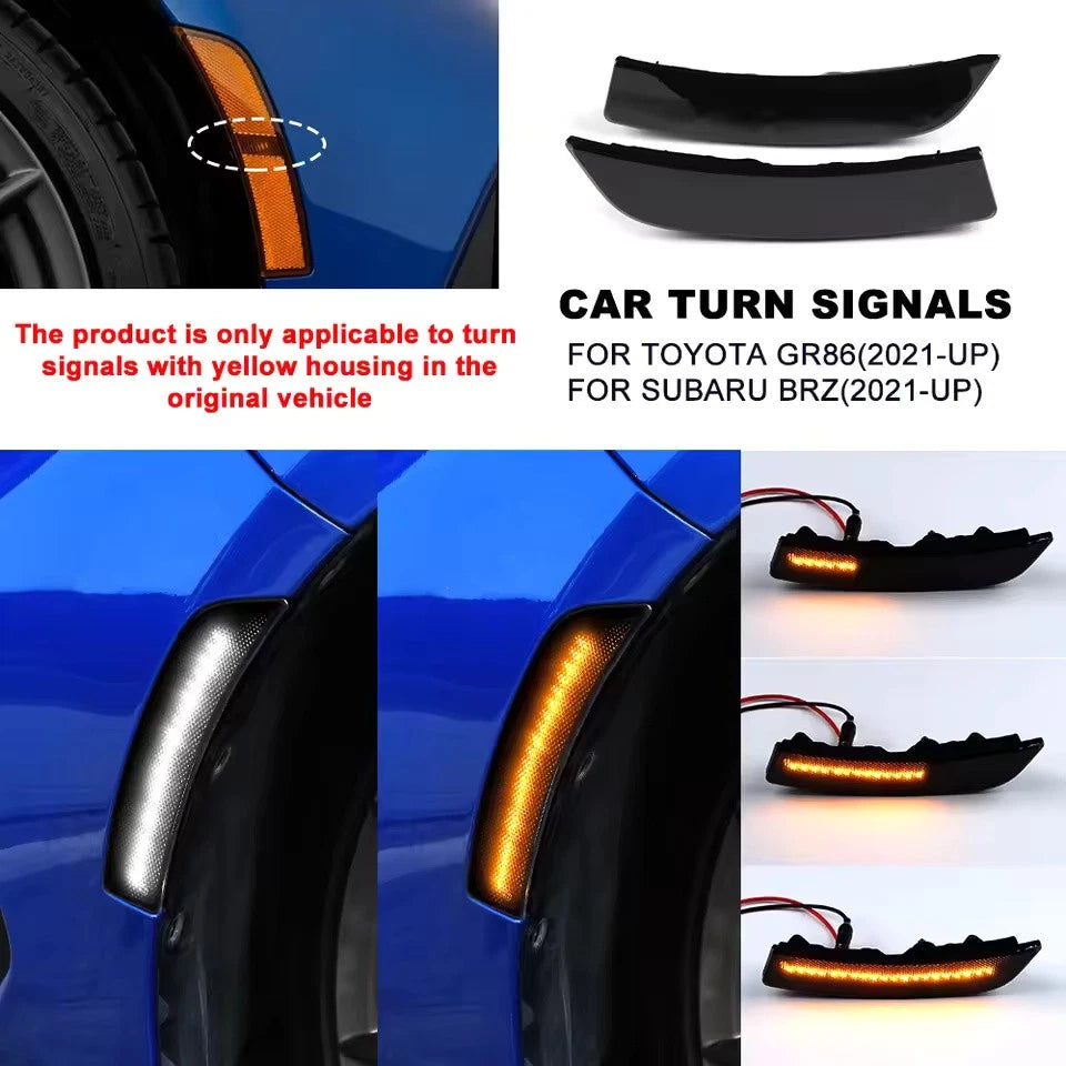 Amber Clear / Smoked Turning Signal LED for Subaru BRZ Toyota GR86 2021 - 2025