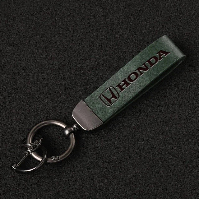 Honda Leather Keyring Keychain for Civic Accord Jazz Odyssey HRV CRV Prelude NEW