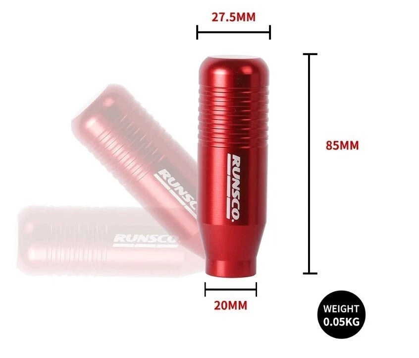 RUNSCO Aluminium Red Gear Shift Knob Non Slip Australian Stock NEW