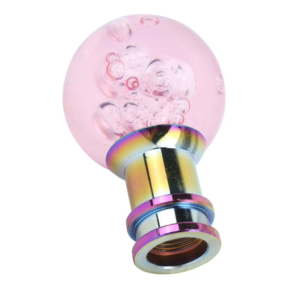 Sickspeed Pink Bubble Crystal Gear Shift Knob Adaptor M10x1.5 M10x1.25 M8x1.25