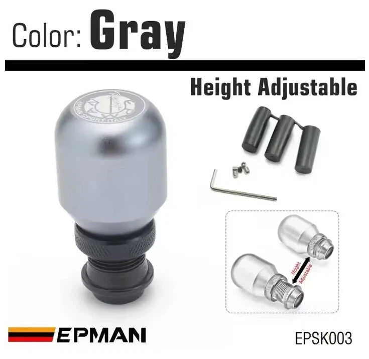Epman Height Adjustable Gear Gear Shift Knob M12 M10 M8 Universal Fitment