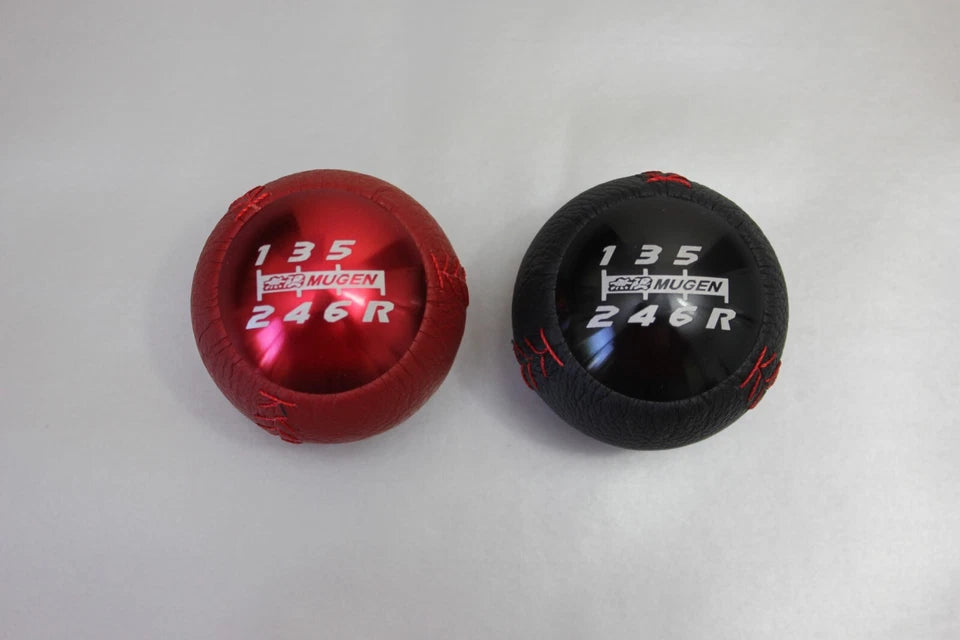 Mugen 6 Speed Gear Shift Knob 10x1.5 Red Leather Honda S2000 Integra CL9 CL7 HRV