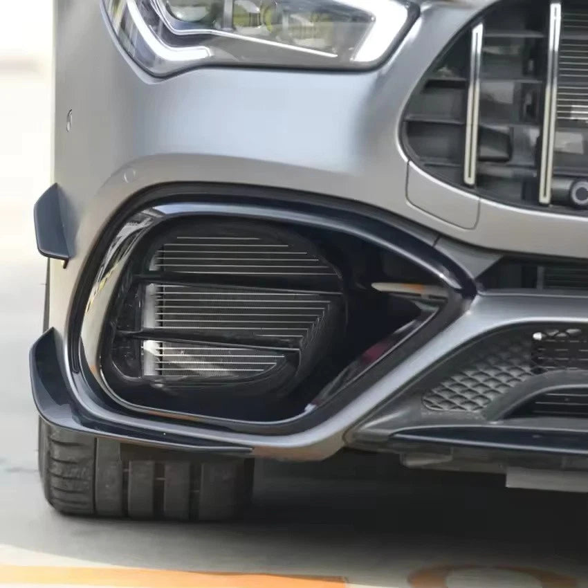 Front Bumper Side Splitter Fog Lamp Grille Kit for Mercedes-Benz CLA C118 CLA45