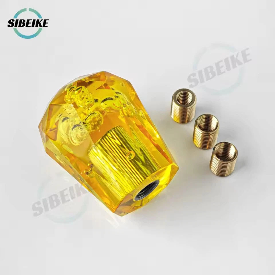 Diamond Bubble Shift Gear Knob 6CM M12x1.25 M10x1.5 M10x1.25 M8x1.25