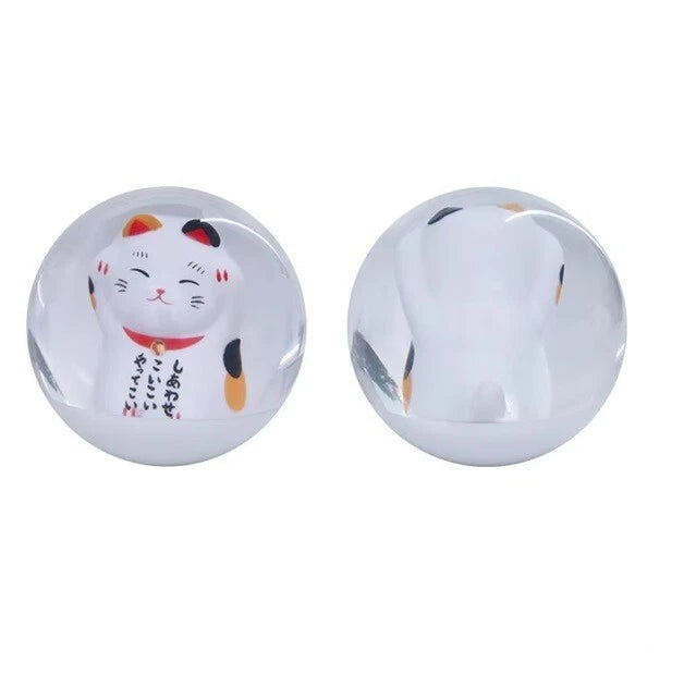 Lucky Japanese Wealth Cat Gear Knob Shift for M12 M10 M8 Universal Fitment