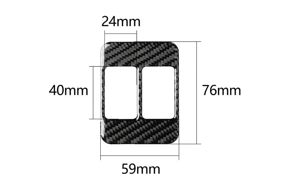 Night Kids Seat Warmer Button Trim Cover Carbon Fibre fits Toyota 86 Subaru BRZ
