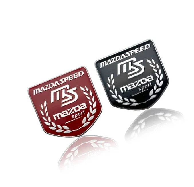 4 x Mazdaspeed Motorsport Aluminium Badge Emblem for Mazda 2 3 RX7 RX8 MX5 MPS