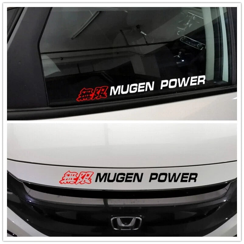 2 x Mugen Power Decal White 50cm Sticker for Honda Integra Civic Accord Jazz CRV