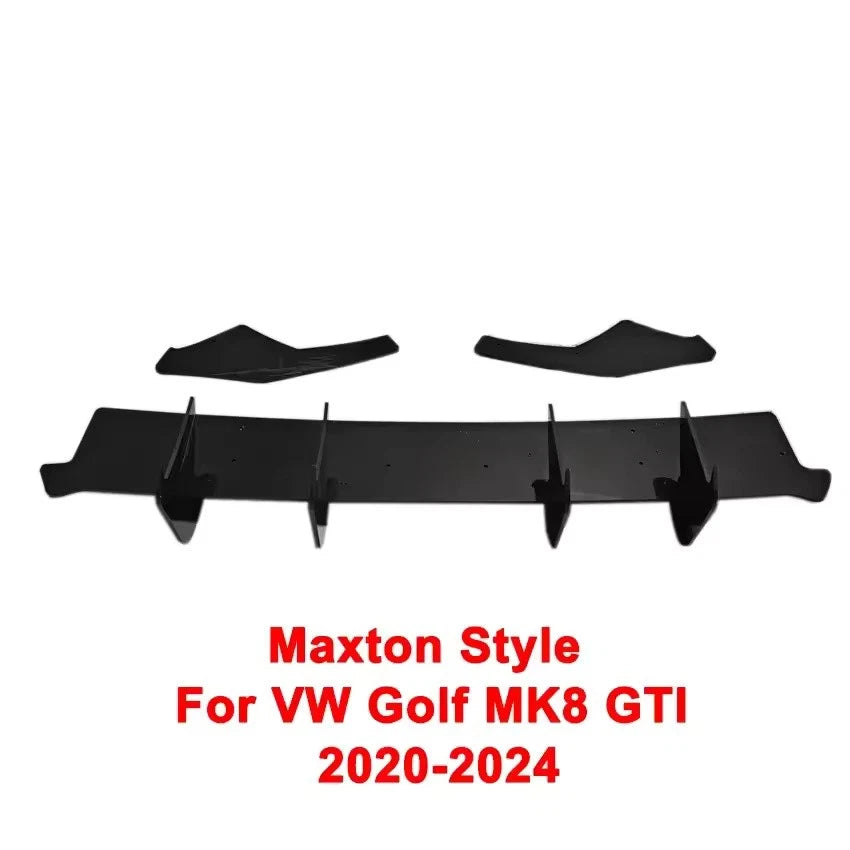 Rear Bumper Protector Style Diffuser Lip for VW Golf MK8 GTI R-Line 2021–2024