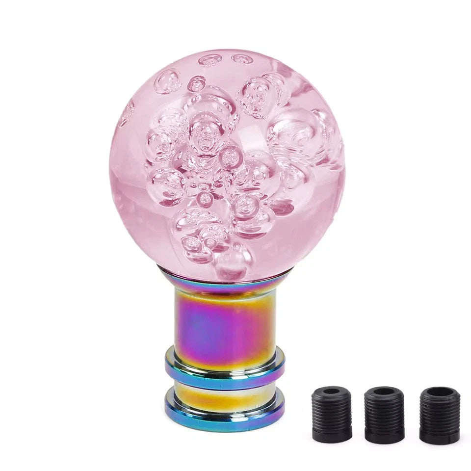 Crystal Transparent Bubble Shift Gear Knob M12x1.25 M10x1.25 M10x1.5 M8x1.25