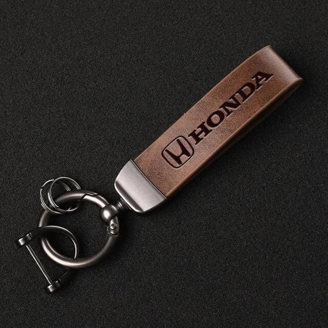 Honda Leather Keyring Keychain for Civic Accord Jazz Odyssey HRV CRV Prelude NEW