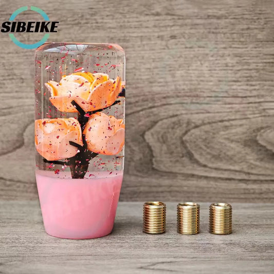 JDM Glitter Flower Shift Gear Knob 10CM M12x1.25 M10x1.5 M10x1.25 M8x1.25