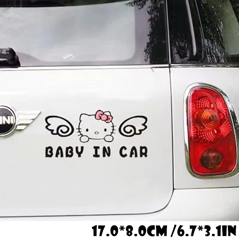 Cute Kitty Baby on Board Baby in Car Decal Vinyl Sticker for Windscreen Boot