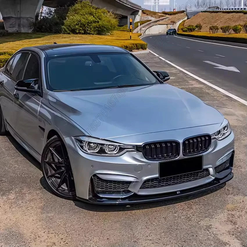 M3 Style Front Bumper Lip Splitter & Side Spoiler Kit for BMW 3 Series 2012–2018