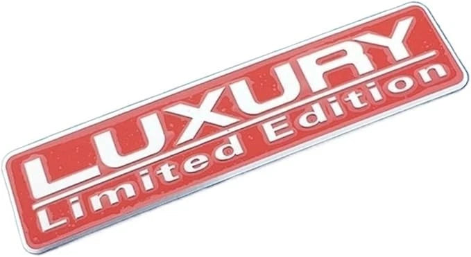 Luxury Limited Edition Silver Blue Black Red Emblem Badge Metal Adhesive Back