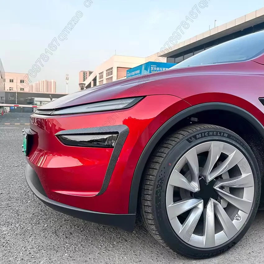 Front Lip Splitter & Fog Lamp Air Vent Spoiler for Tesla Model Y Juniper 2025+