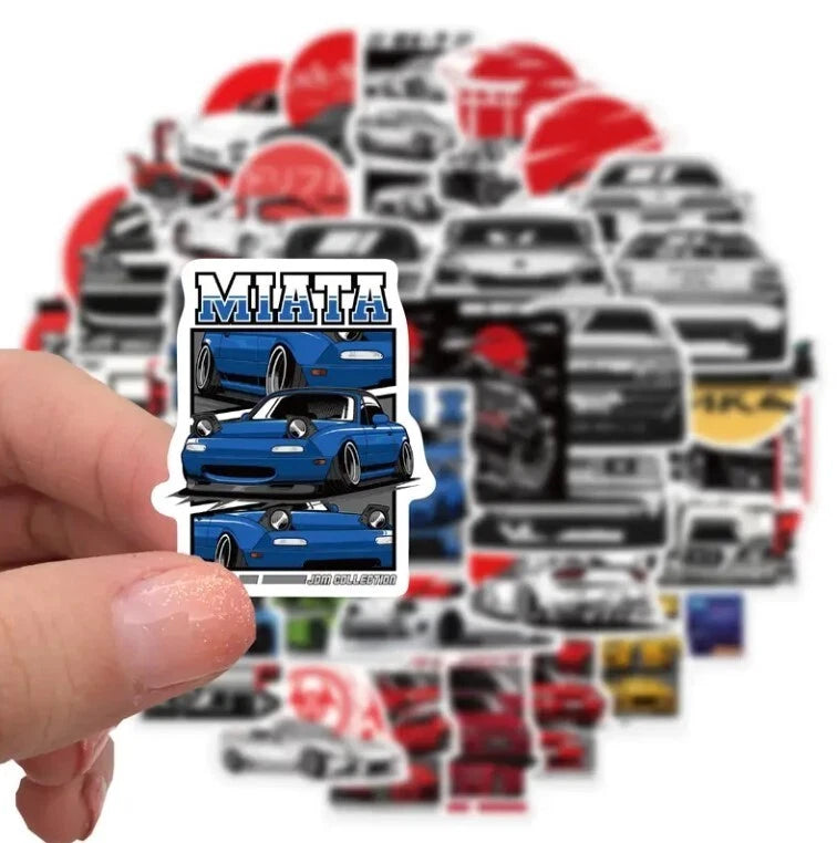 50 x Japan Sport Cars Decal Sticker Set Pack 4 Waterproof Vinyl Graffiti JDM