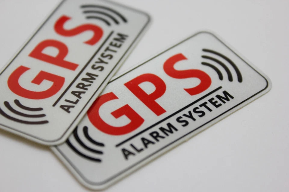 4 x GPS Alarm System Warning Tracking Sticker Decal Sign Car Truck Bike Ute