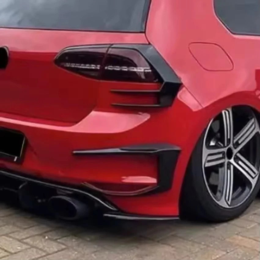 Gloss Black Rear Bumper Splitter Canard Spoiler for VW Golf 7 MK7 GTI R GTD